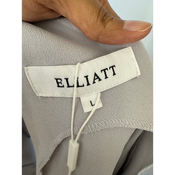 Elliatt Studio One-Shoulder Lilac Gray Bow Top Size L NWT - Picture 5 of 6